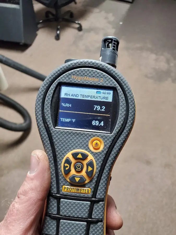 Moisture meter humidity assessment for Fire & Smoke Damage Restoration in Pinewood